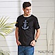 Nautica 牛仔船錨圖騰短袖T恤-黑 product thumbnail 1