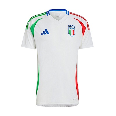 Adidas FIGC A JSY IN0656 男 短袖 上衣 義大利隊主題 客場 足球 球衣 吸濕排汗 白綠紅