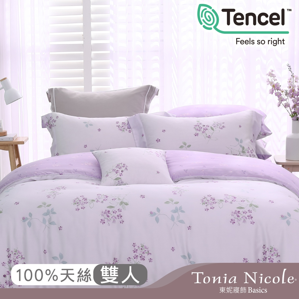 Tonia Nicole東妮寢飾 香川花海環保印染100%萊賽爾天絲兩用被床包組(雙人)