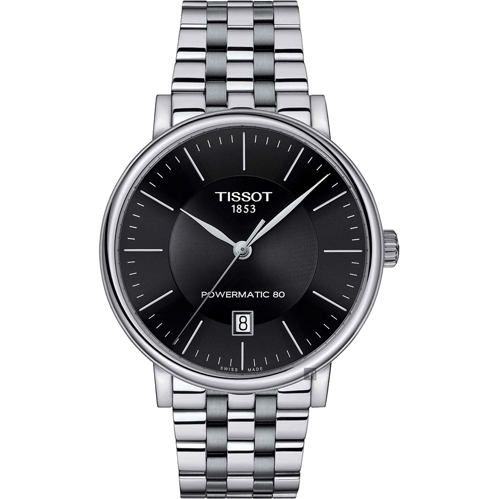 TISSOT 天梭 官方授權 CARSON 80 小時動力機械錶 送禮首選-40mm T1224071105100