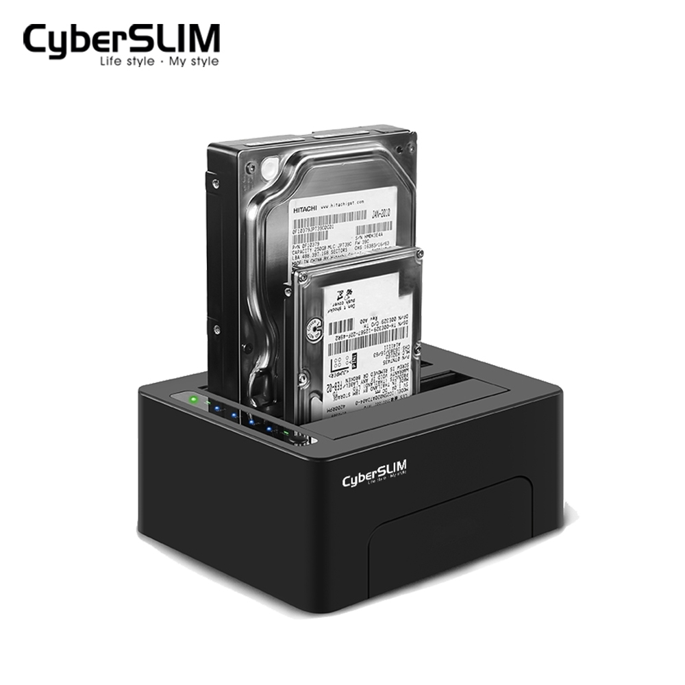 CyberSLIM 2.5吋/3.5吋 雙槽硬碟外接盒