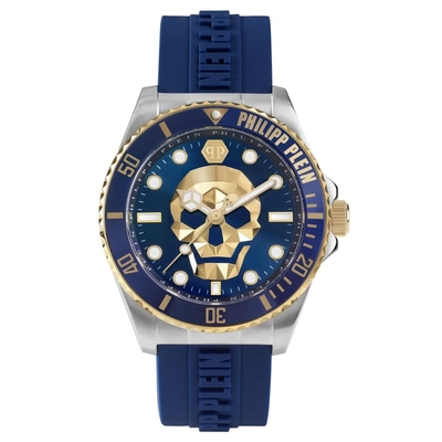 PHILIPP PLEIN THE $KULL Diver 骷髏潛水錶 藍X銀 PWOAA0222_44mm