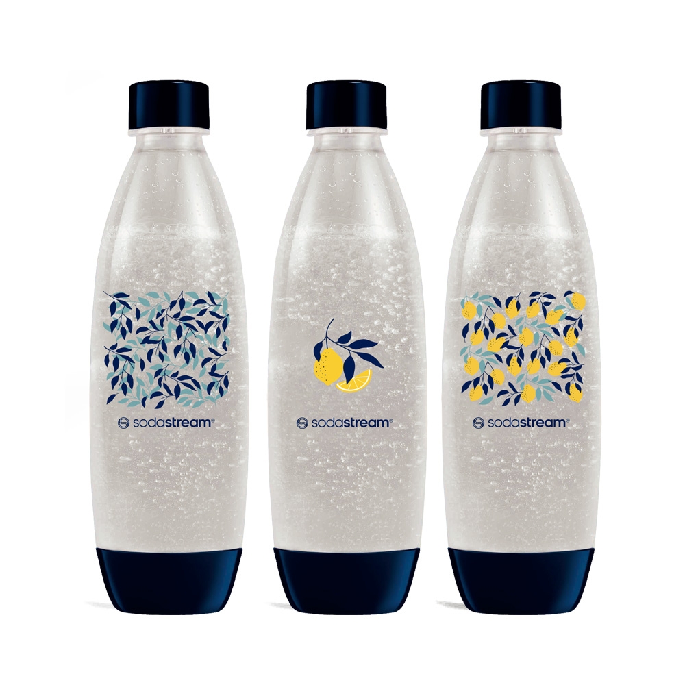 Sodastream水滴型專用水瓶1L 3入(清新檸檬)