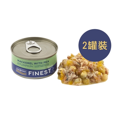 海洋之星FISH4DOGS 鮮魚蔬菜犬罐 鯖魚-豌豆&南瓜 85g 2罐裝(湯罐 狗罐 狗濕食 副食罐 寵物 無穀 低敏)