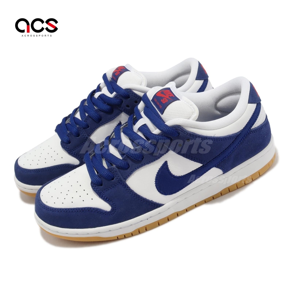 Nike 滑板鞋SB Dunk Low Pro PRM 洛杉磯道奇隊Dodgers 藍白男鞋女鞋