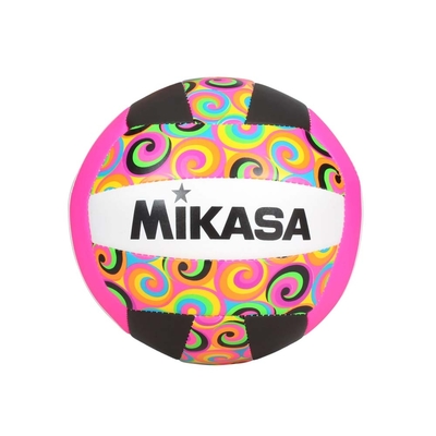 MIKASA 沙灘排球-戶外 室外 3號球 MKGGVB-SWRL 螢粉白黑彩