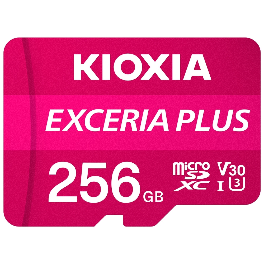 KIOXIA EXCERIA PLUS MicroSDXC UHS-I V30 A1 U3 C10 R100/W65 256GB 記憶卡(附轉卡)