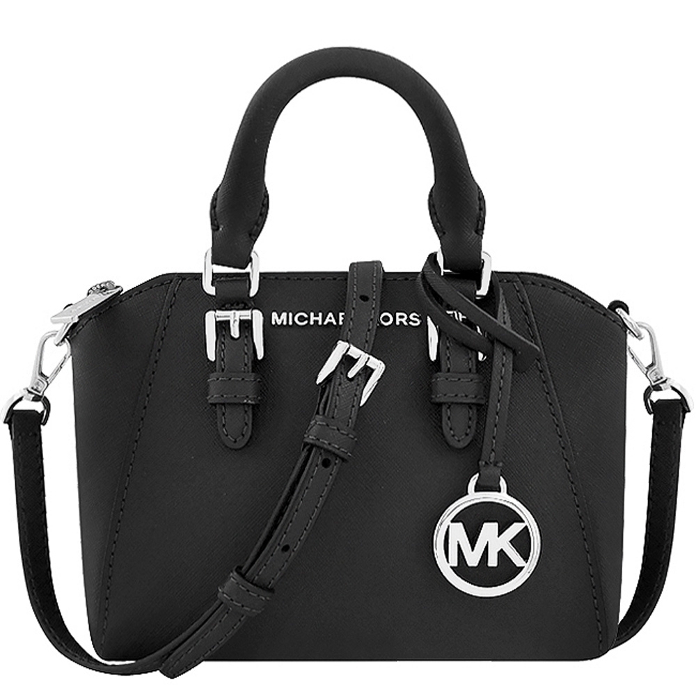 MICHAEL KORS Giftables 防刮牛皮手提/斜背兩用包(小/黑色)