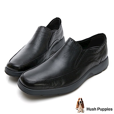 Hush Puppies WOLFHOUND 紳士直套式皮鞋-黑