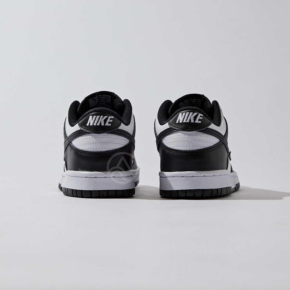 Nike Dunk Low GS 女鞋童鞋白黑色熊貓經典簡約皮革運動滑板休閒鞋