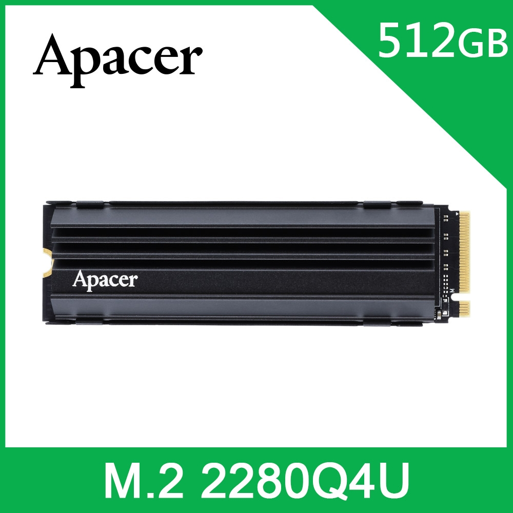 Apacer AS2280Q4U 512GB PCIe Gen4x4 M.2 SSD 固態硬碟