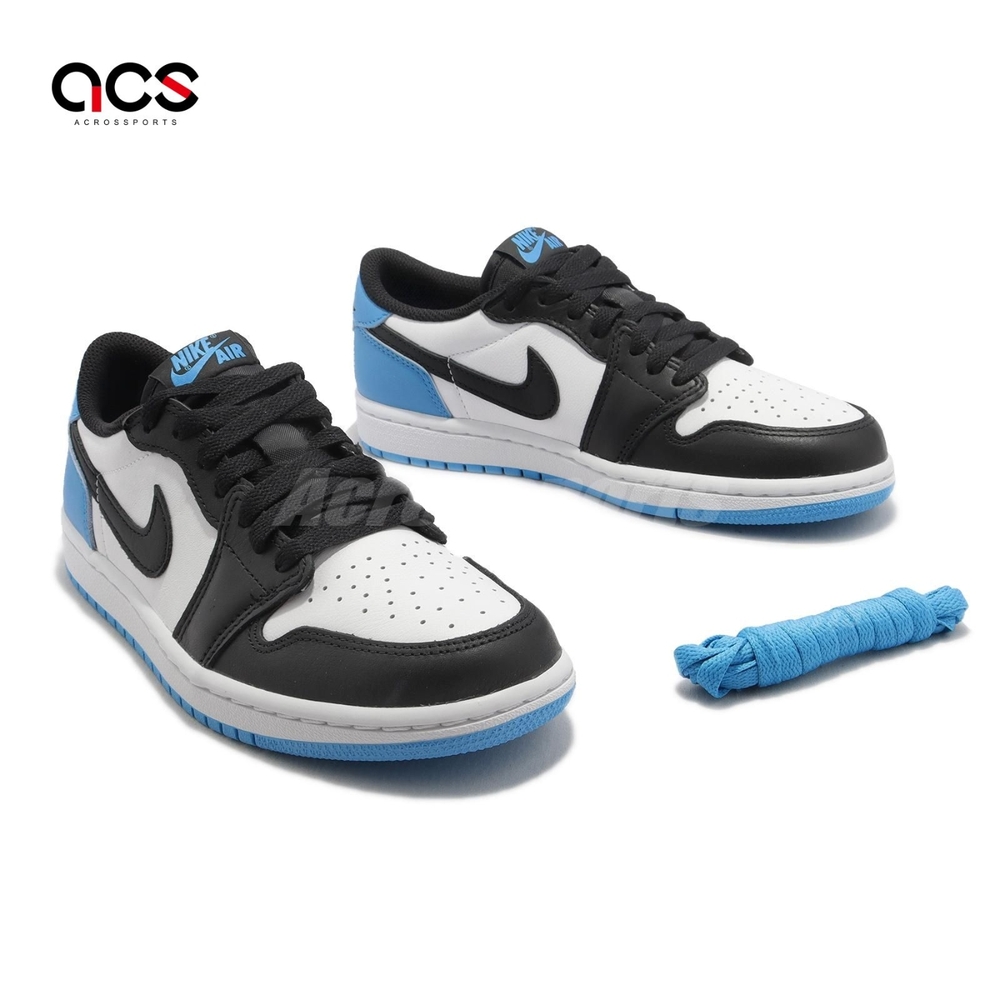 Nike 休閒鞋Air Jordan 1 Retro Low OG UNC 黑白藍AJ1 女鞋CZ0775-104