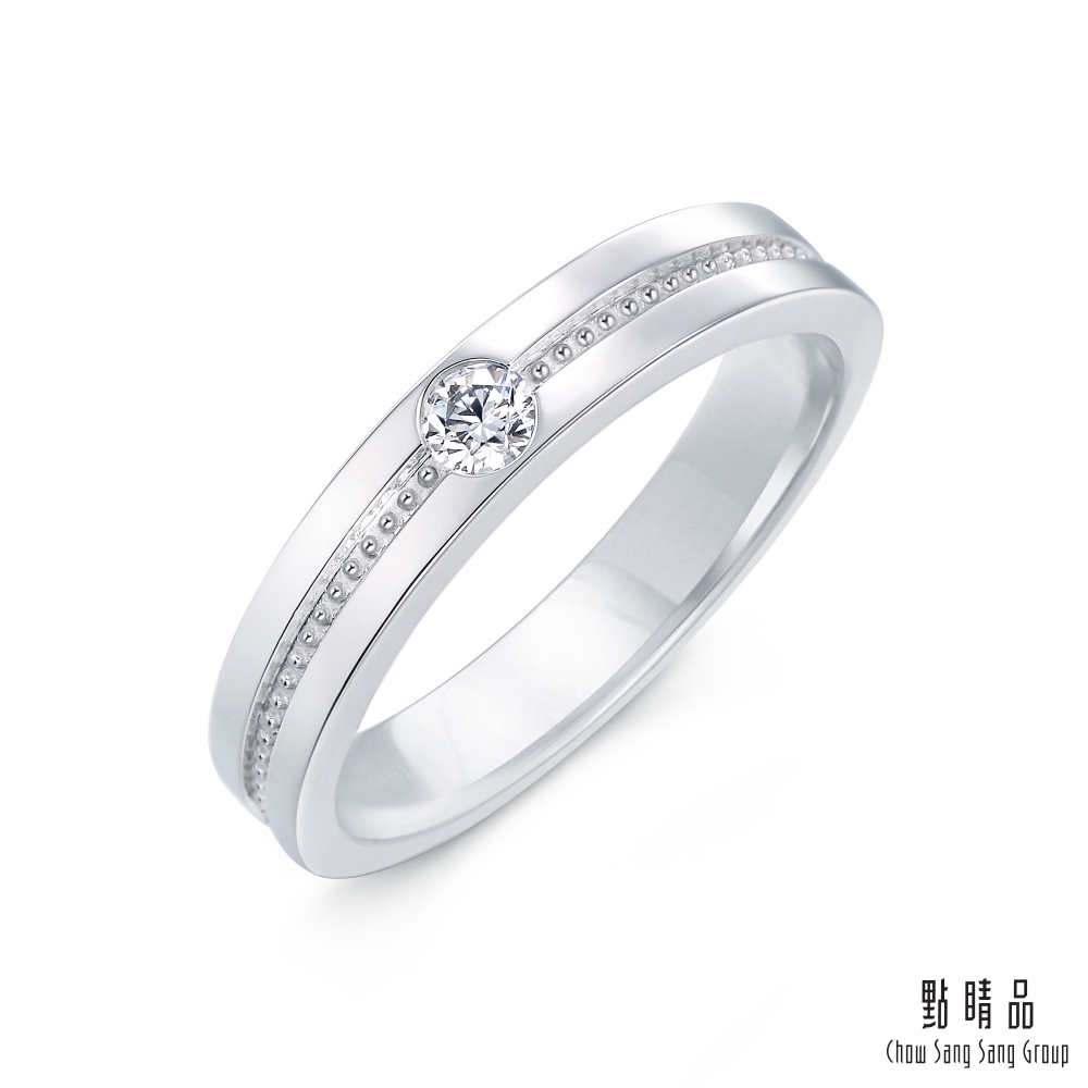 點睛品 Infini Love Diamond-婚嫁系列 鉑金鑽石對戒戒指(女戒)