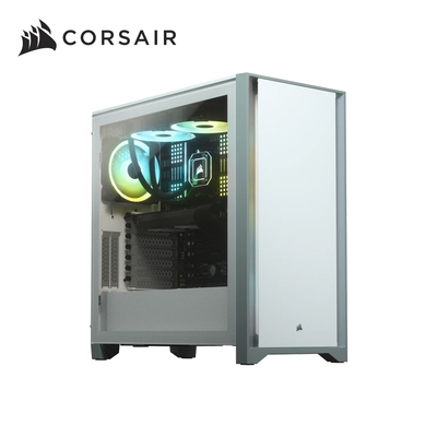 海盜船 CORSAIR 4000D-白 鋼化玻璃側板 ATX 機殼