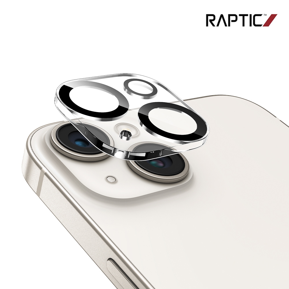 RAPTIC Apple iPhone 15/iPhone 15 Plus 一體式鏡頭玻璃貼(兩套裝)