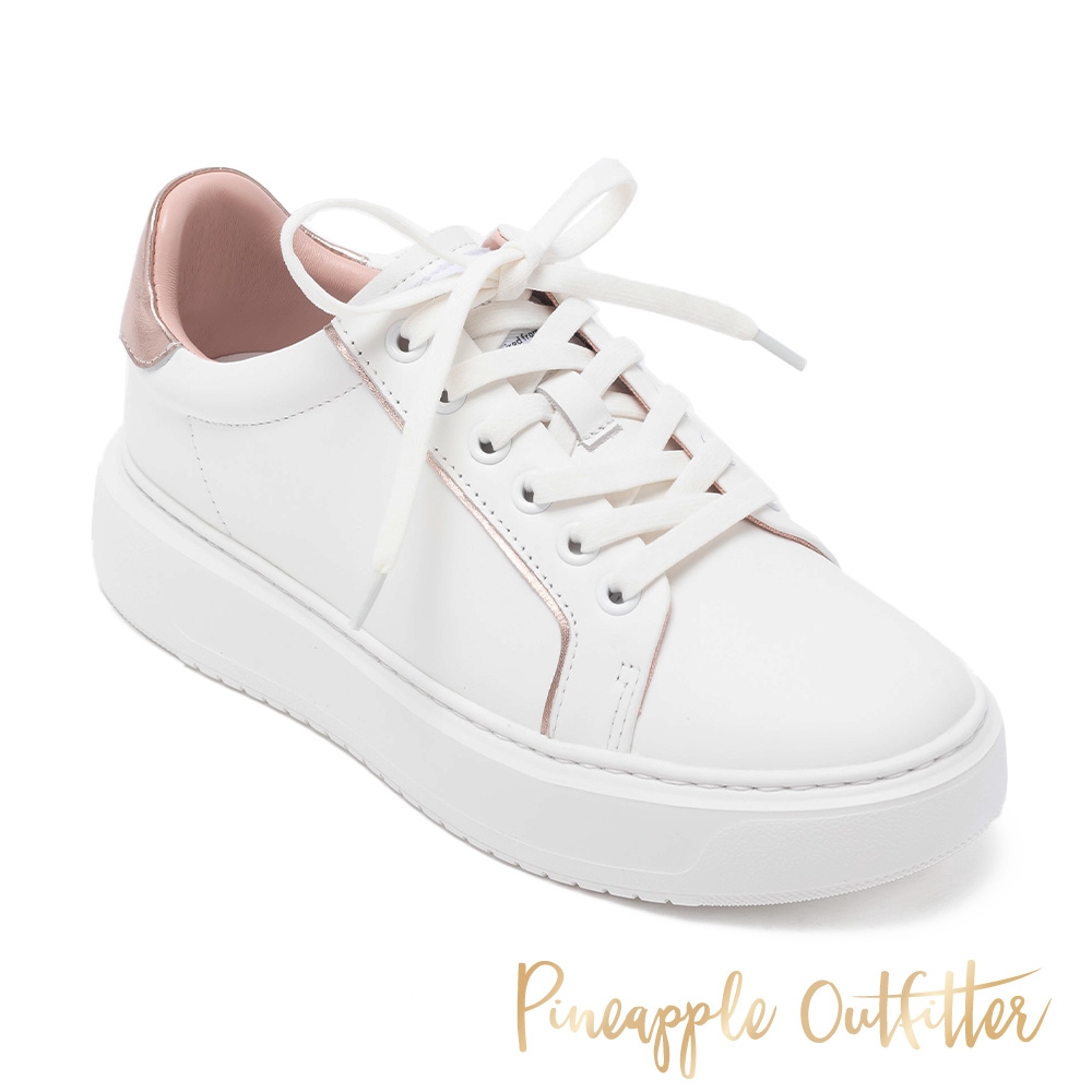 Pineapple-Outfitter-CHAPIN 真皮厚底綁帶休閒鞋-粉色