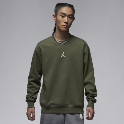 NIKE AS M J ESS FLC CREW GCEL 男長袖上衣-綠-FV8451222