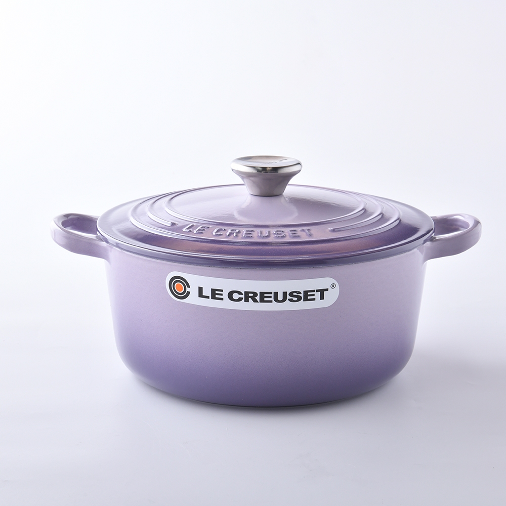 法國Le Creuset 琺瑯鑄鐵圓鍋22cm 3.3L 藍鈴紫法國製| 鑄鐵鍋| Yahoo