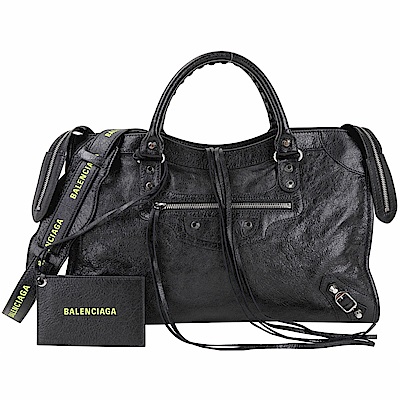 balenciaga classic city s logo strap