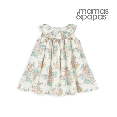 Mamas&Papas 玫瑰花繪-無袖洋裝