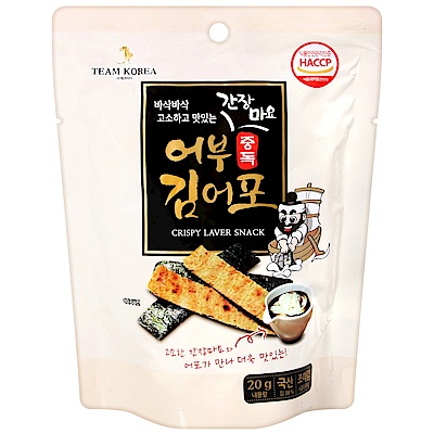TEAM KOREA 海苔魚乾餅-醬油美乃滋風味(20g)
