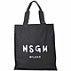 MSGM 品牌字母印花帆布托特包(黑色) product thumbnail 1