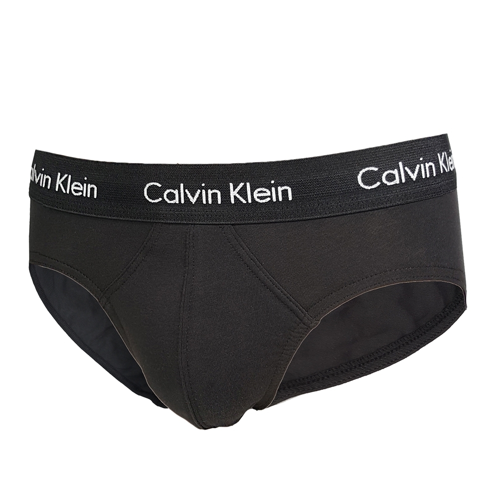 Calvin Klein 男內褲 棉質彈性合身三角褲/CK內褲-黑色