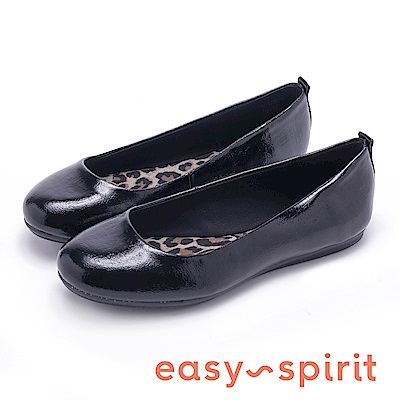 Easy Spirit GETCITY3 時尚芭蕾微甜平底娃娃鞋-黑色