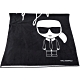 KARL LAGERFELD K/IKONIK 老佛爺與貓厚磅棉質毛圈浴巾(黑色) product thumbnail 1