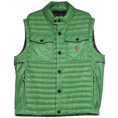 MONCLER GRENOBLE Ollon 經典輕量羽絨車縫中性款背心(鮮綠系)