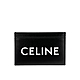 Celine 品牌logo滑面牛皮卡片夾(黑) product thumbnail 1
