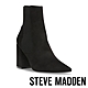STEVE MADDEN-RECITE 絨面尖頭粗跟中筒靴-黑色 product thumbnail 1
