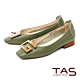 TAS造型飾扣牛皮娃娃鞋-森林綠 product thumbnail 1