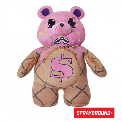 SPRAYGROUND-ICE CREAM BEAR 泰迪熊後背包-粉紅冰淇淋