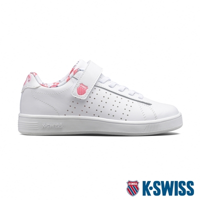 K-SWISS Court Casper VLC時尚運動鞋-童-白/紅鶴