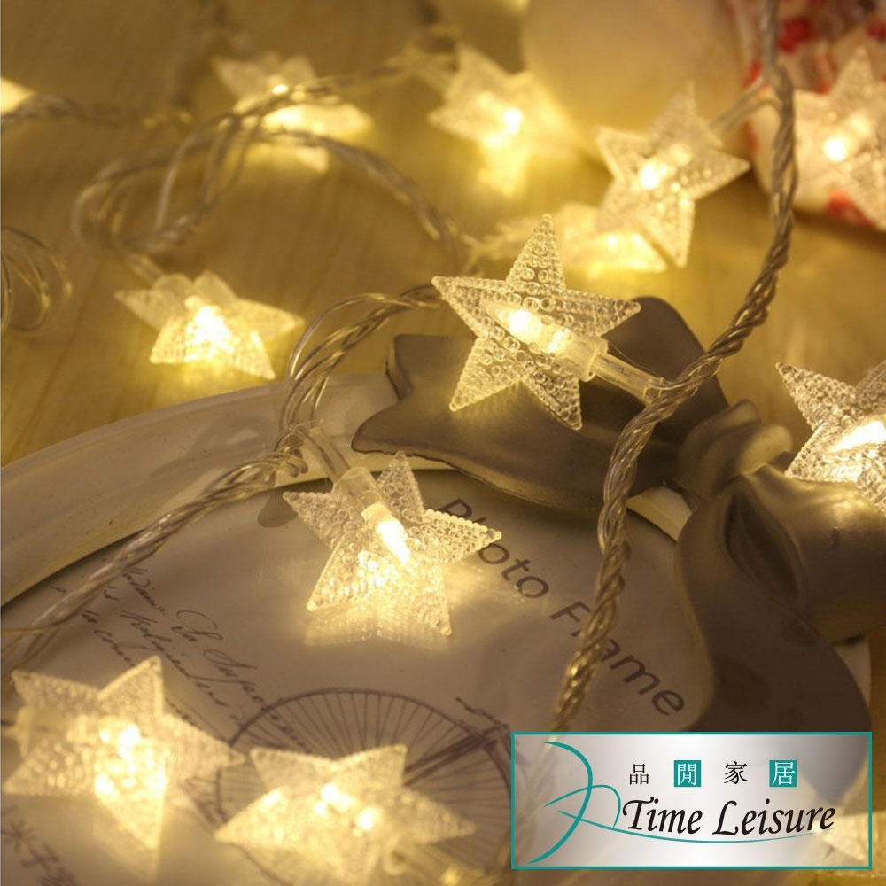 Time Leisure LED派對佈置/耶誕聖誕燈飾燈串(星星/暖白/3M)