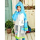 半島良品 韓國動物充氣帽兒童雨衣雨鞋-藍色小象L product thumbnail 1