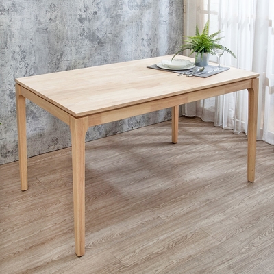 Boden-米克4.5尺實木餐桌/工作桌-鄉村木紋色-135x80x76cm