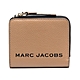 MARC JACOBS 經典LOGO荔枝紋皮革對折拉鍊袋短夾 棕色 product thumbnail 1