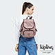 Kipling 蘋果紅佐斜紋設計拉鍊掀蓋後背包-CITY PACK S product thumbnail 1