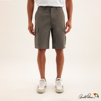 Arnold Palmer -男裝-斜紋貼袋工作短褲-灰綠色