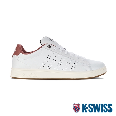 K-SWISS Base Court時尚運動鞋-男-白/磚紅/黑