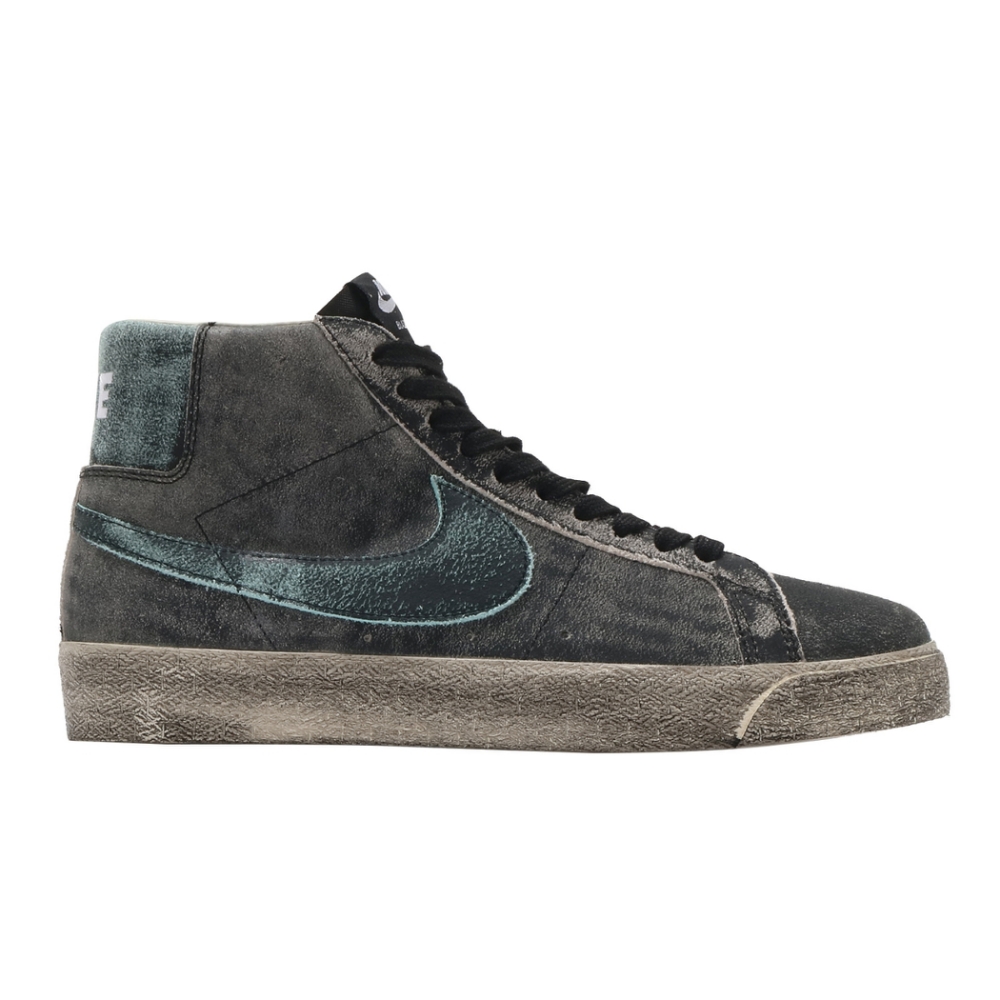 Nike 滑板鞋Blazer Mid Premium 男鞋SB 舒適避震仿舊設計球鞋穿搭黑灰