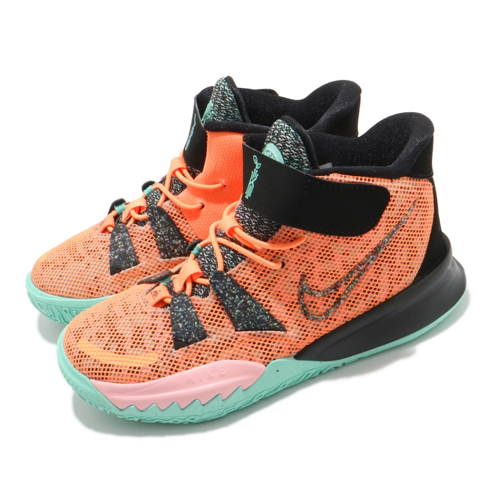 Nike 籃球鞋 Kyrie 7 ASW 運動 童鞋 明星款 避震 包覆 球鞋 中童 穿搭 橘 黑 CW3236800
