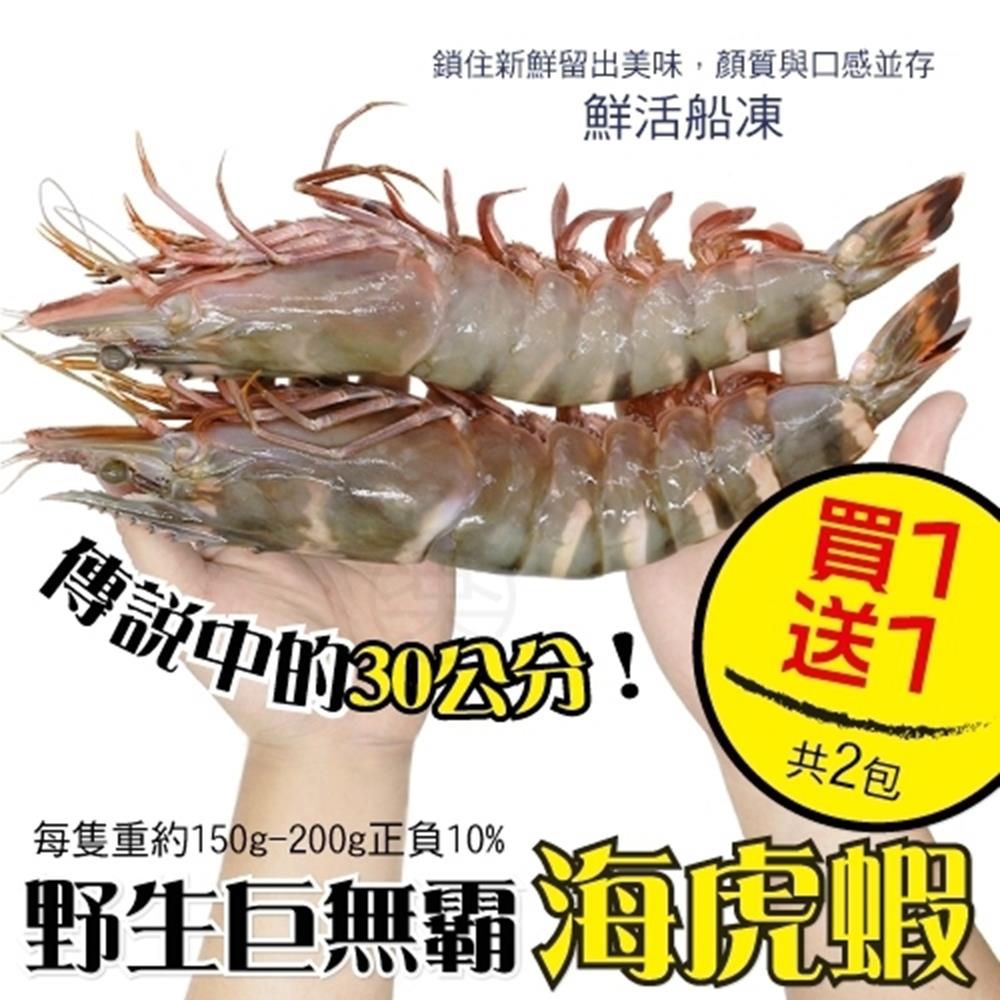 (買1送1)【海陸管家】巨無霸比臉大海虎蝦(每隻150g-200g) 共2隻