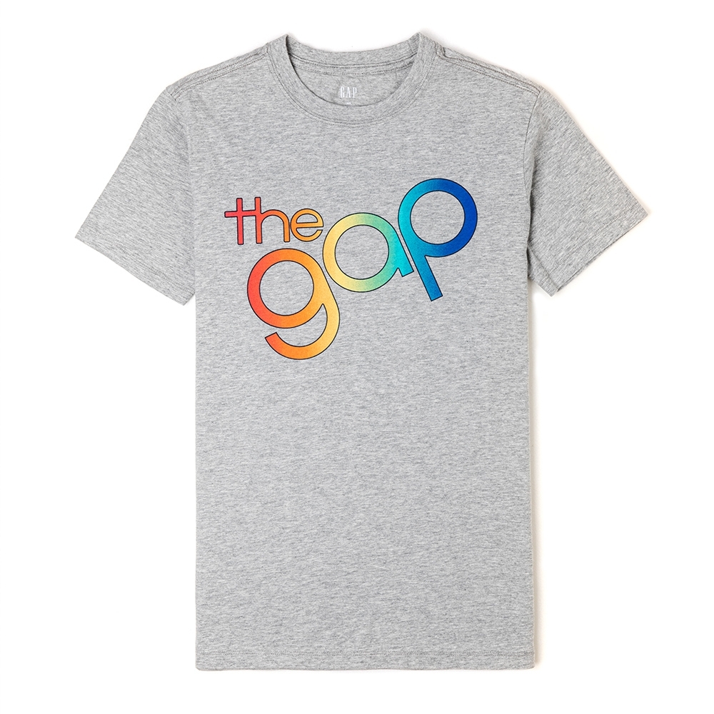 GAP 經典LOGO標誌短袖T恤-灰色