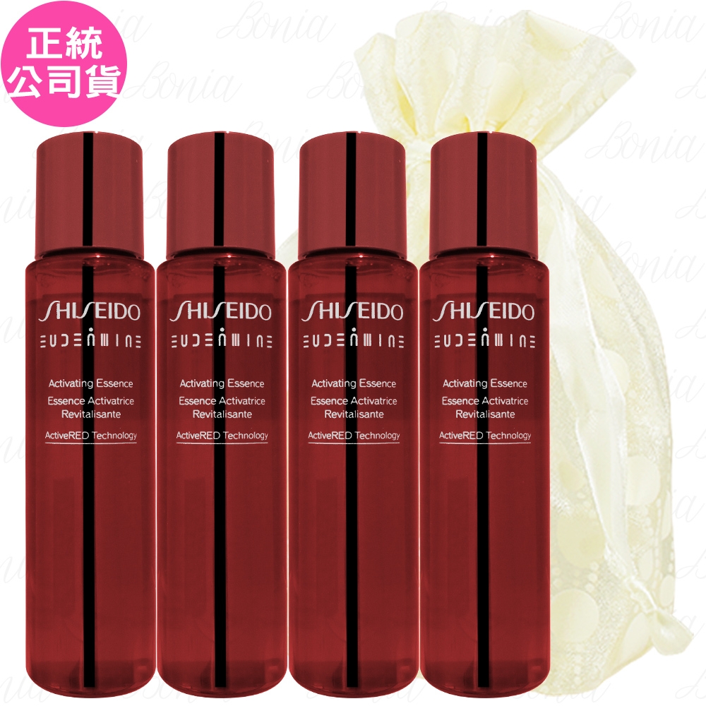 SHISEIDO 資生堂 紅色活酵超導奇蹟露(70ml)*4旅行袋組(公司貨)