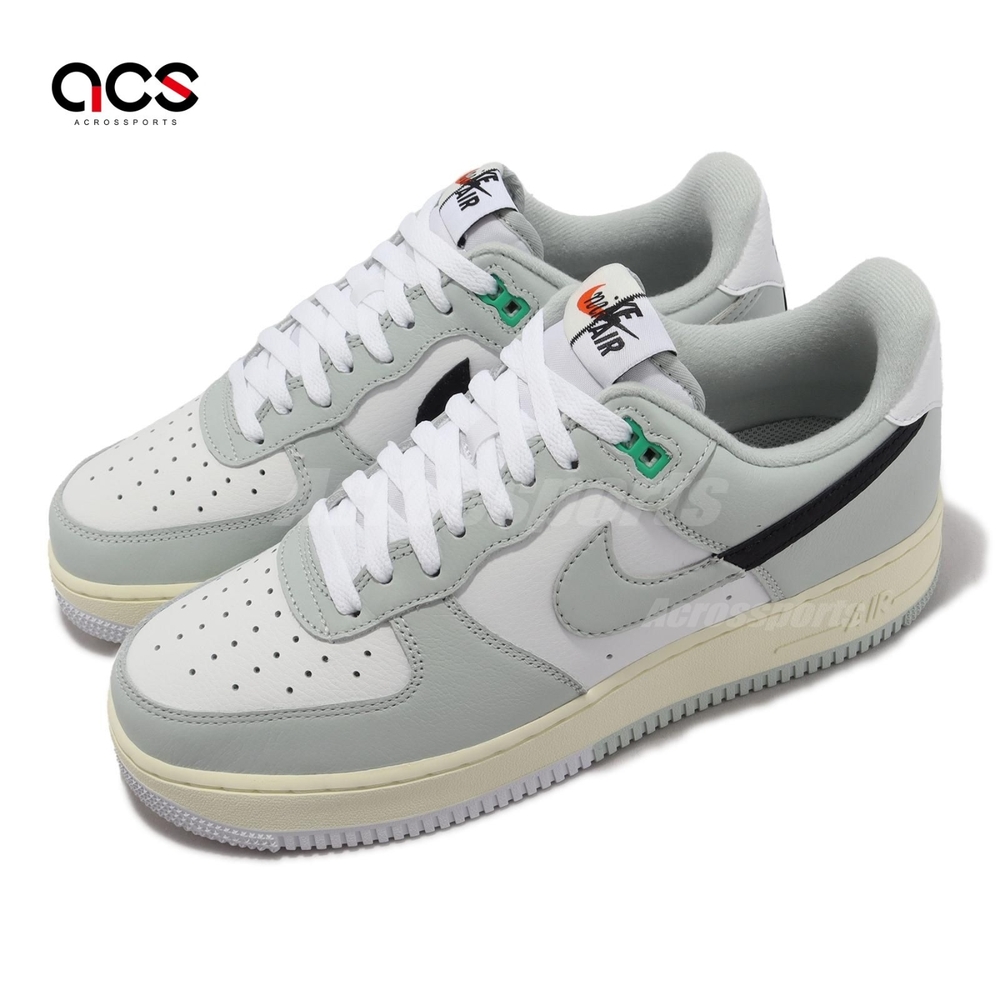 Nike 休閒鞋Air Force 1 07 LV8 男鞋女鞋白灰AF1 皮革撞色DZ2522-001