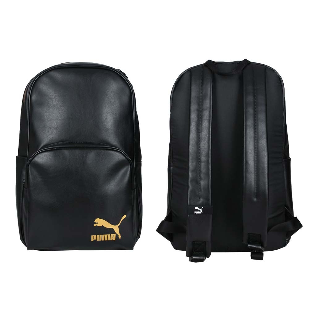 PUMA ORIGINALS PU後背包-雙肩包 肩背包 25L 07849201 黑金