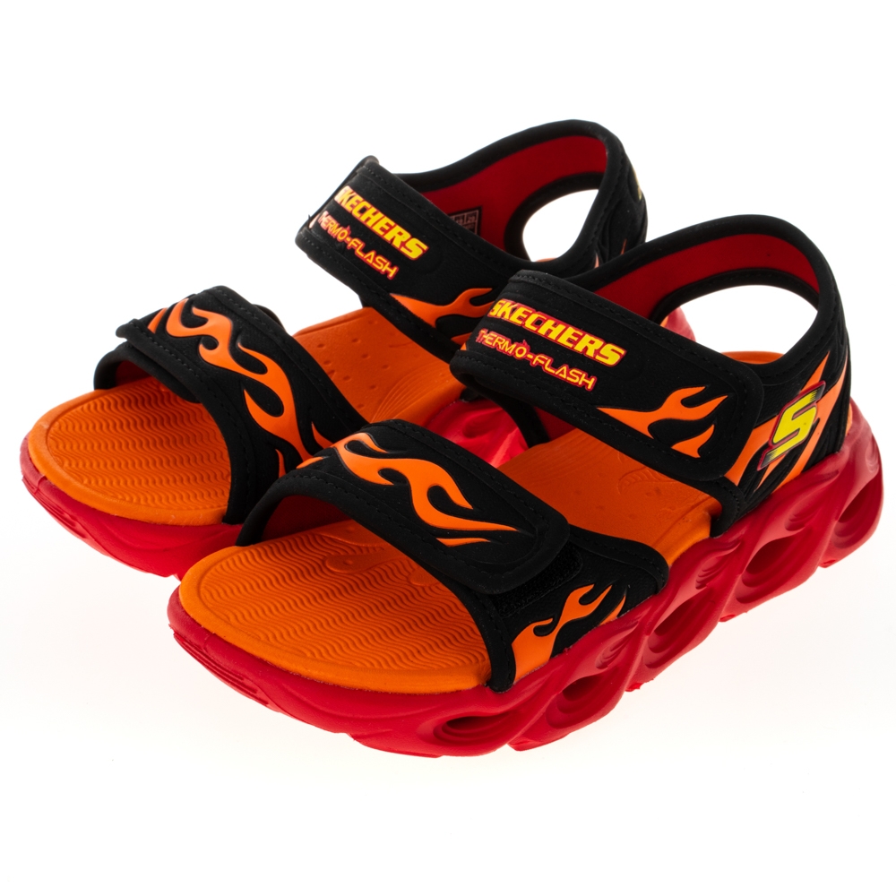 SKECHERS 童鞋 男童涼拖鞋系列燈鞋 THERMO-SPLASH - 400102LBKRD